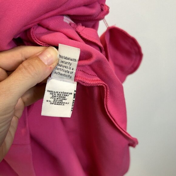 DVF DIANE von FURSTENBERG Carpreena Pink Size 6 Ponte Mini Dress $325 - Picture 6 of 10